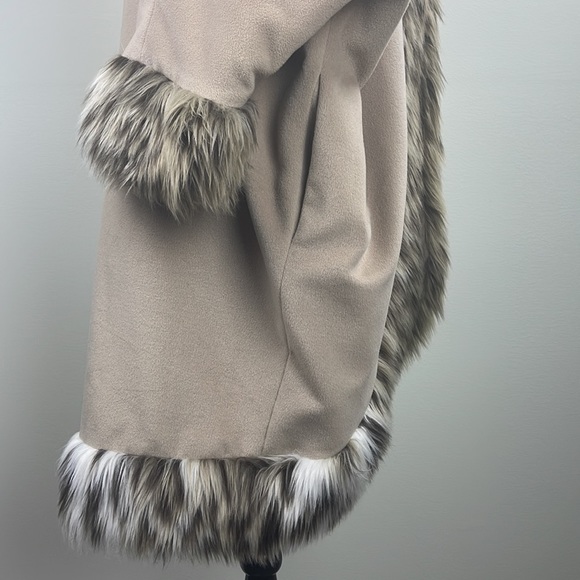 Adrienne Landau Stylish Long Coat Ladies Size M- - Picture 6 of 13